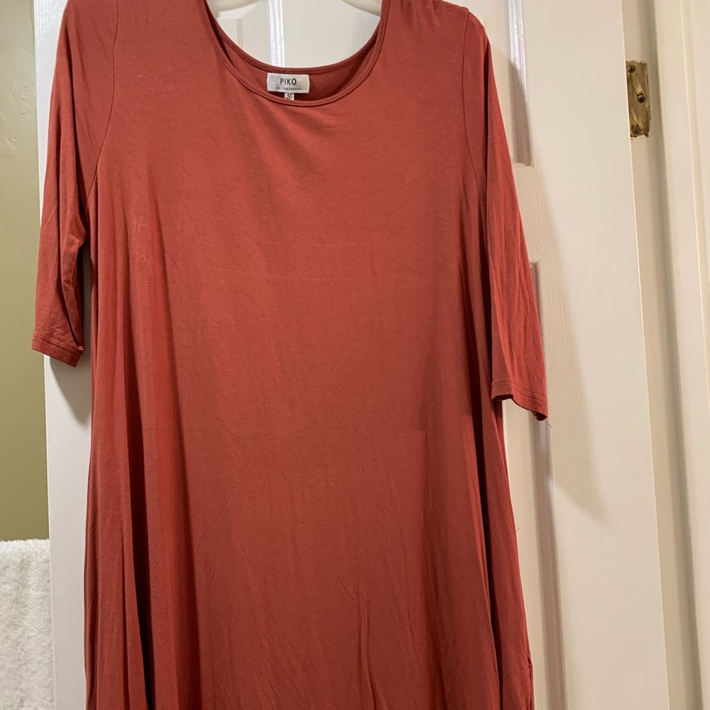 Piko orange longsleeve dress size small